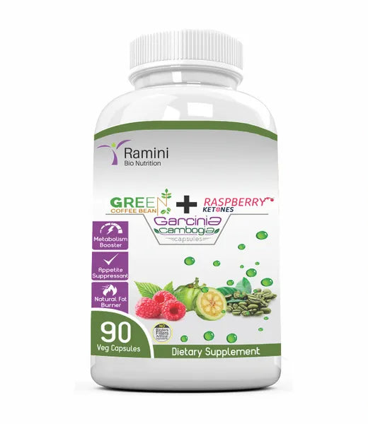 Raspberry Ketones With Green Coffee Bean And Garcinia Cambogia - 90 Veg Capsules